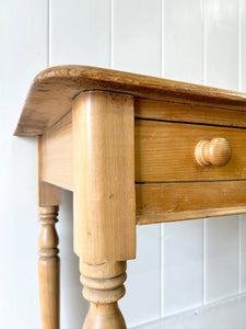 An English Country Pine Console Table