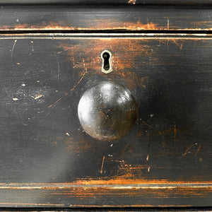 An Ebonized Antique English Chest of Drawers/Dresser