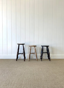 Set of 3 Stools of Varying Heights and Wood Types - Sold Individually