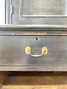 A Handsome English 19th Century Ebonized Pine Housekeeper's Cupboard