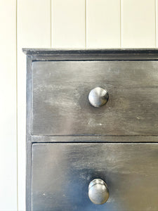 An Ebonized English Pine Chest of Drawers Dresser c1890