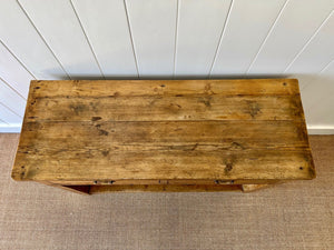 An English Country 2 Drawer Pine Buffet Sideboard c1860