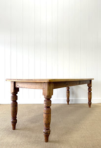 An Antique English Country Pine 7ft Dining Table