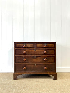 An English Georgian Oak Chest of Drawers c1800