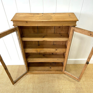 A 19th Century English Pine Small Glazed Bookcase