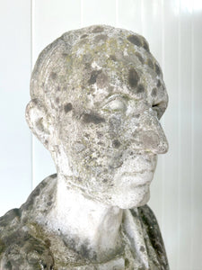 A Stately English Garden Bust of Caesar