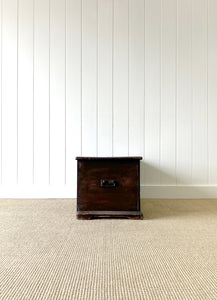 An English Blanket Box or Coffee Table With Iron Handles c1890