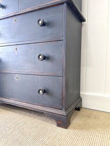 An Early 19th Century Tall but Narrow Ebonized English Bookcase