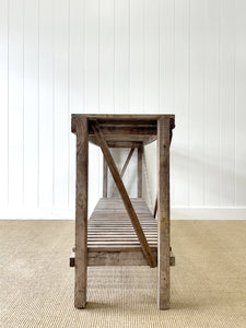 A Charming Antique Console Table or Potting Table