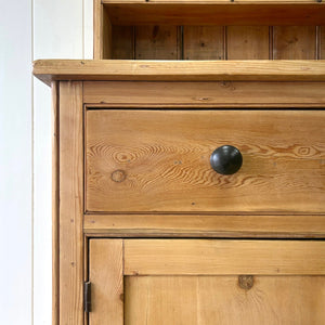 A Large Rustic Pine Welsh Dresser or Cupboard