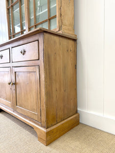 A 19th Century English Pine Bookcase Cabinet or Hutch