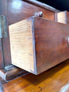 A Large 19th Century English Mahogany Linen Press Cupboard