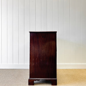 A English Georgian Chest of Drawers with Swan Neck Hardware