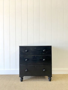 An Ebonized English Pine Chest of Drawers Dresser c1890