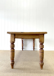 An Antique English Country Pine 7ft Dining Table