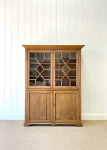 A 19th Century English Pine Bookcase Cabinet or Hutch