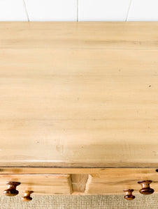 An Antique English Pine Sideboard