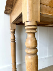 An English Country Pine Console Table