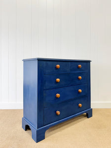 A Blue English Chest of Drawers Dresser c1890