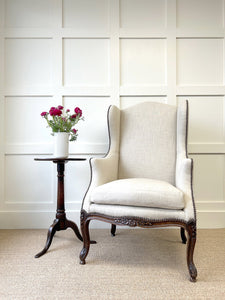 An Antique French Arm Chair with New Kravet Linen Upholstery