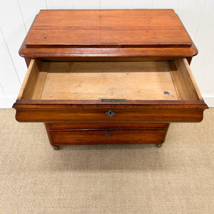 A 19th Century Biedermeier Pitch Pine Chest of Drawers