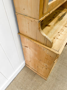 A 19th Century Pine Bookcase Cabinet or Hutch