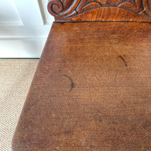 A Pair of Scottish William IV Oak Carved Hall Chairs