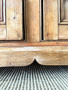 A Very Good Early 19th Century Irish Pine Linen Press Cupboard