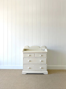 An Antique English Painted Pine Chest of Drawers Dresser c1890