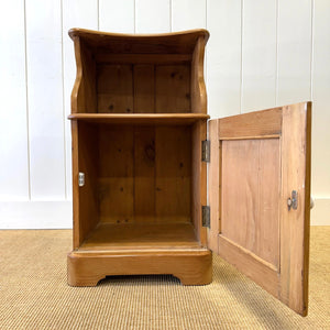 A Charming Pine Nightstand c1890 with Open Top