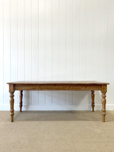 An Antique English Country Pine 6.5ft Dining Table