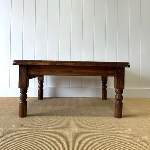 An Antique Rustic English Country Pine Coffee Table