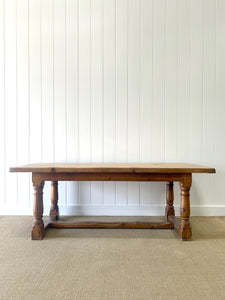 Antique English Country 7ft Refectory Style Table