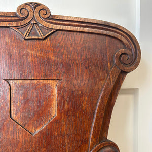 A Pair of Scottish William IV Oak Carved Hall Chairs