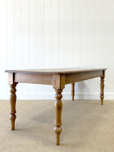 An Antique English Country Pine 6.5ft Dining Table