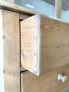 A 19th Century English Pine Bookcase Cabinet or Hutch