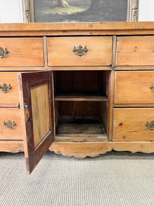 An English Country Pine Sideboard Buffet c1860