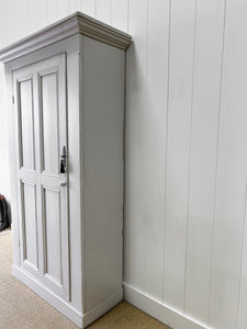 A Gray Painted Housekeepers Cupboard Cabinet