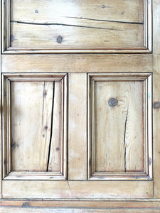 A Very Good Early 19th Century Irish Pine Linen Press Cupboard