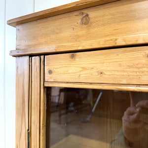 A 19th Century English Pine Small Glazed Bookcase