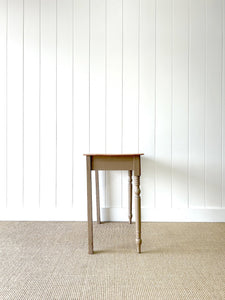 An Antique Painted Console Table with Scrubbed Pine Top