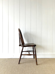 A Georgian Ash Wheel Back Side Chair