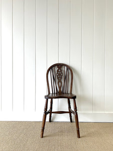 A Georgian Ash Wheel Back Side Chair