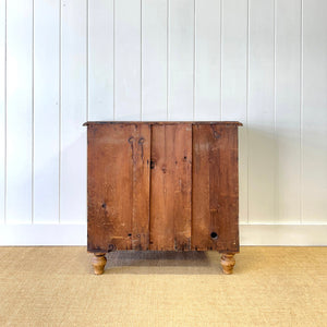 An Antique Rustic English Pine Chest of Drawers Dresser Tulip Feet c1890