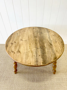 Antique English Round Cricket Table 42" Round