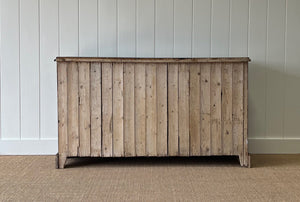 An Ebonzied English Country Pine Buffet Sideboard with "Dog Kennel" center c1860