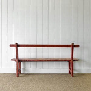 A Good and Rustic Bench with Back