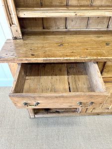 A Gorgeous 19th Century Pine Welsh Dresser or Cupboard