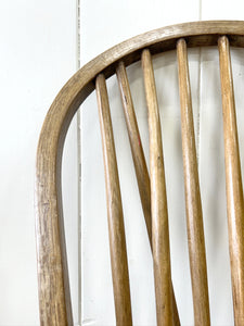 A Pair of Stick Back Elm Windsor Chairs with Natural Finish