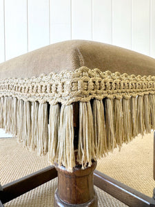 An Antique English Oak Foot Stool